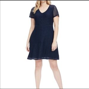 🔥Shoshanna - Lace Navy Blue Dress - 1X